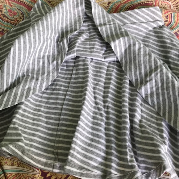 grey striped skater skirt - Picture 2 of 4